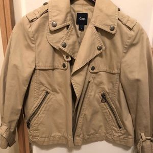 Alexander Wang for Gap Cropped Moto Khaki Jacket